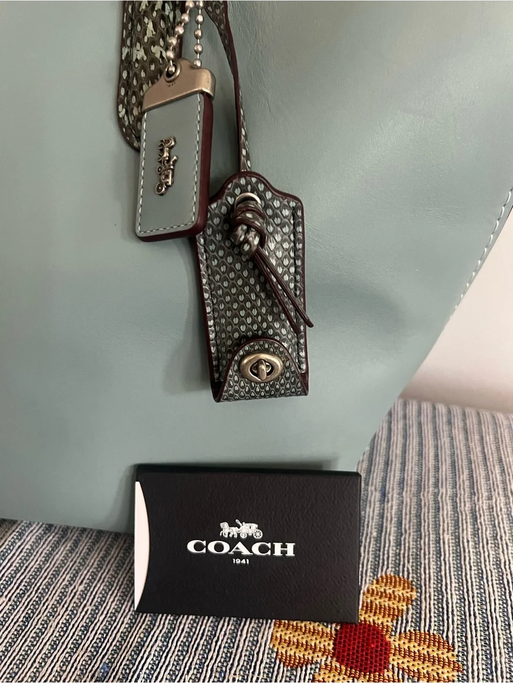 Coach 1941 Dakotah with Colorblock Snakeskin Detail Leather Satchel